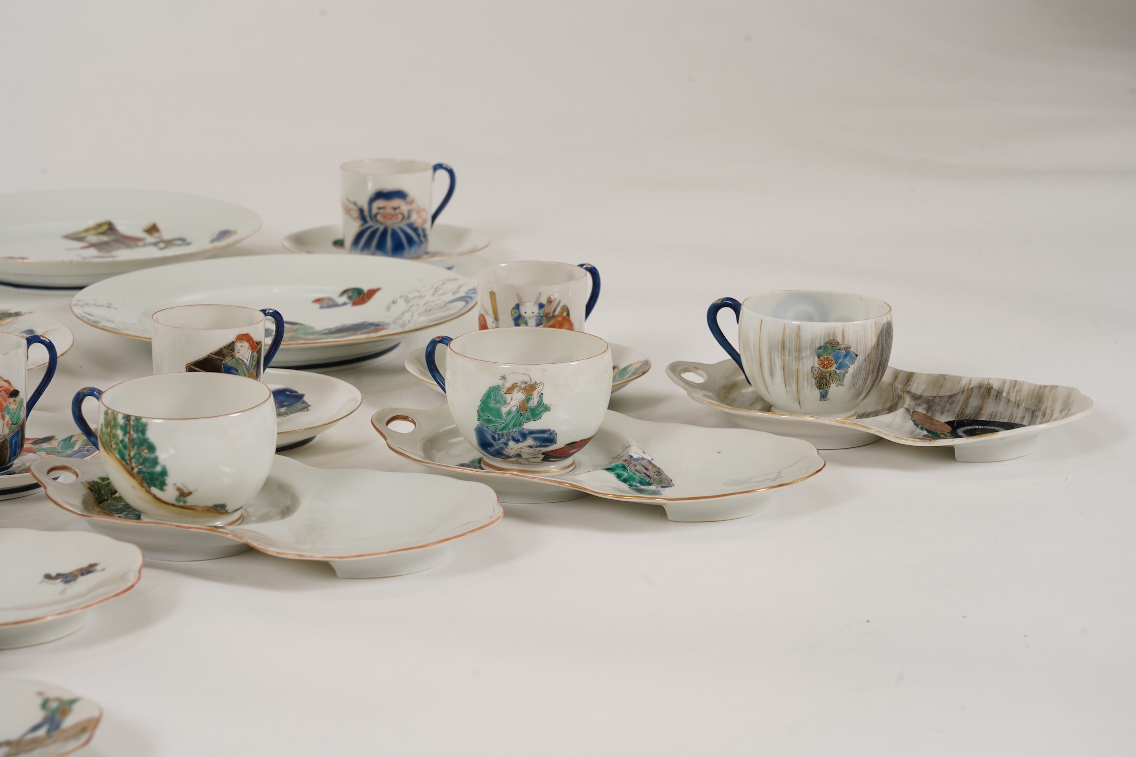Shoko Takebe for Thomas B. Blow, a fine Japanese eggshell porcelain tea and coffee set, dated 1905